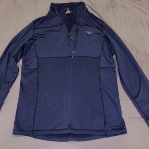 OUTDOOR RESEARCH Men's Vigor Quarter-Zip Pullover Navy Large Trim Fit